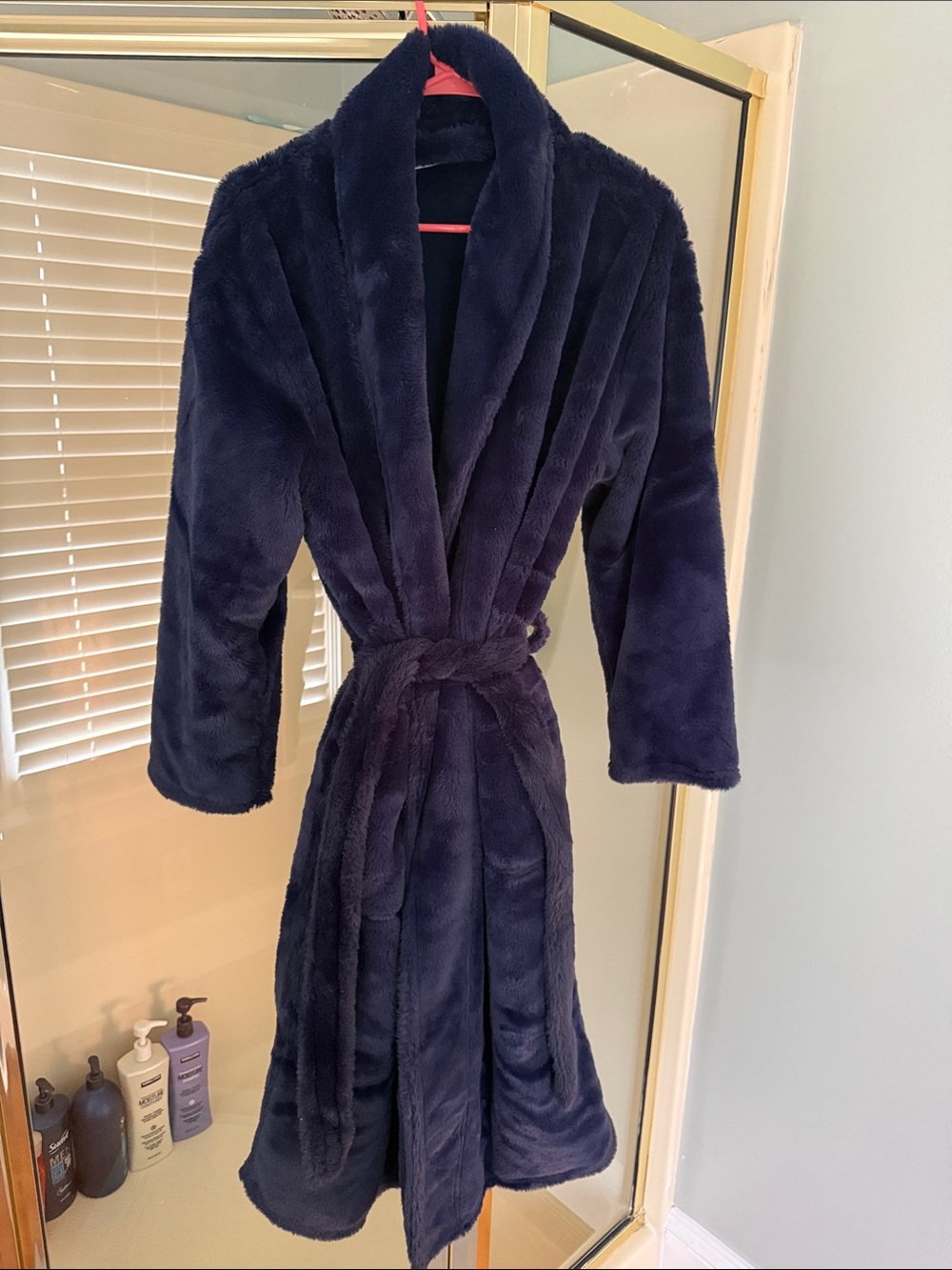 Plush Minky Couture Robe - Deep Navy - Picture 2 of 5